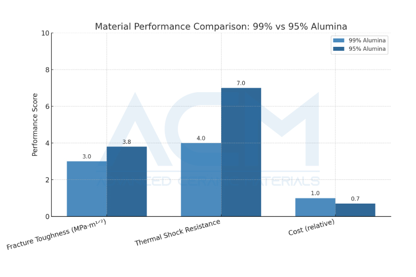 99% vs 95% alumina